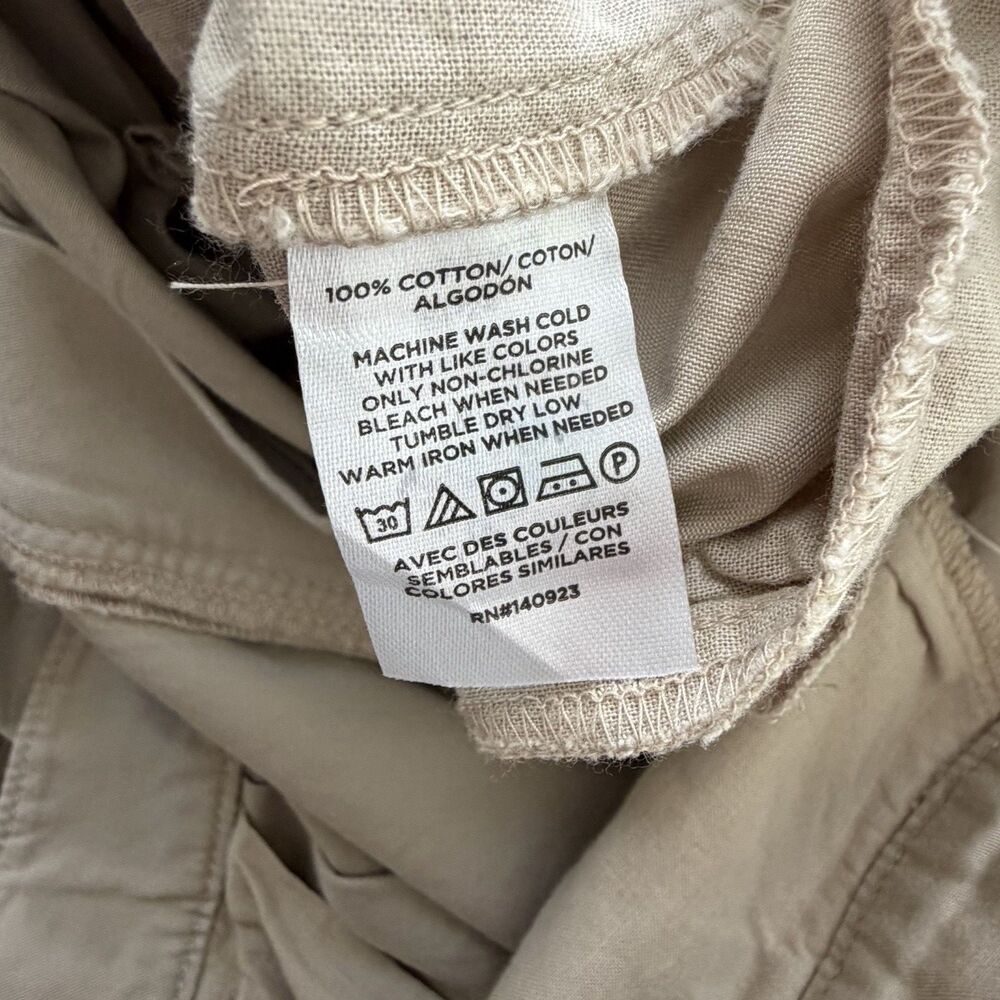 Loft Wide Leg Pants Size 10 High Rise Pleated Front Khaki Neutral Career Office - Picture 8 of 8